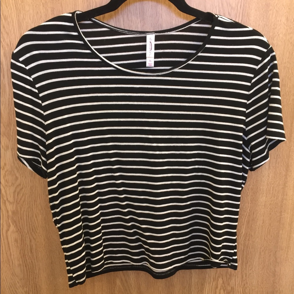 striped crop top